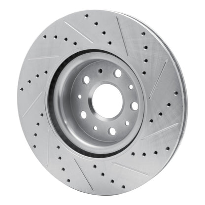 R1 Concepts R1 14-25 Cadillac CT5 Front Left Drilled & Slotted Silver Brake Rotor