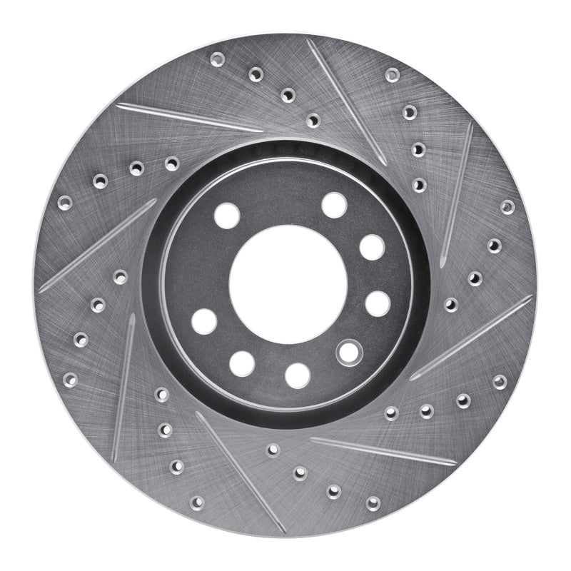 R1 Concepts R1 99-10 Chevrolet ASTRA (Mexico) Front Right Drilled & Slotted Silver Brake Rotor