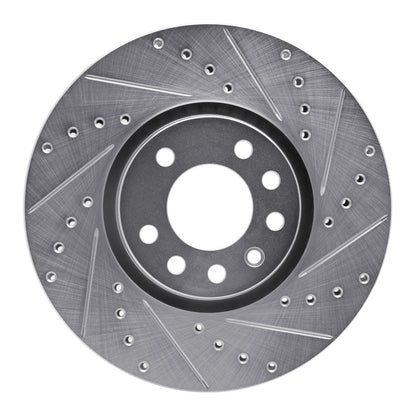 R1 Concepts R1 99-10 Chevrolet ASTRA (Mexico) Front Right Drilled & Slotted Silver Brake Rotor