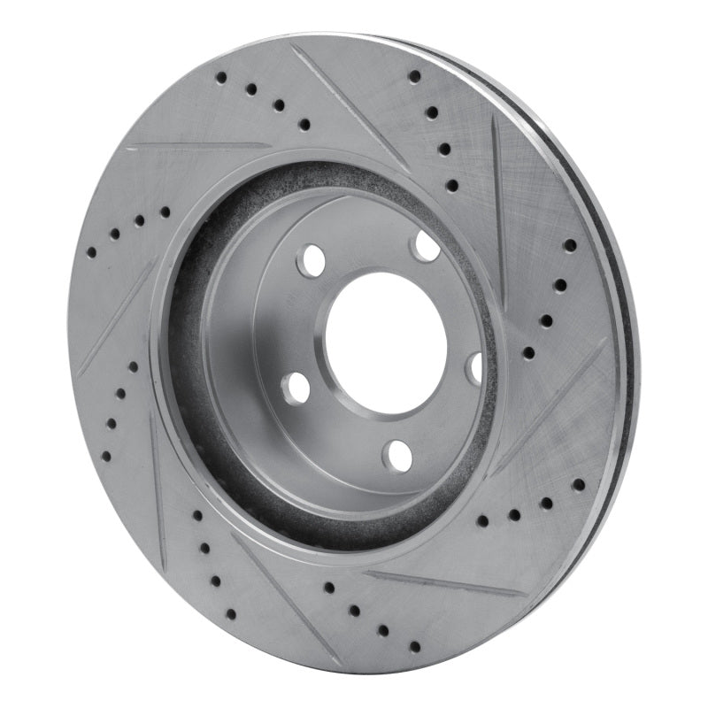 R1 Concepts R1 2001-2011 Ford Explorer Sport Front Left Drilled & Slotted Silver Brake Rotor