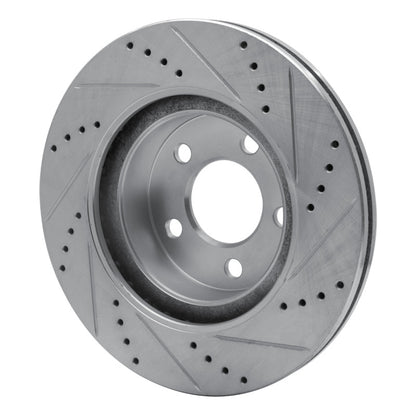 R1 Concepts R1 2001-2011 Ford Explorer Sport Front Left Drilled & Slotted Silver Brake Rotor