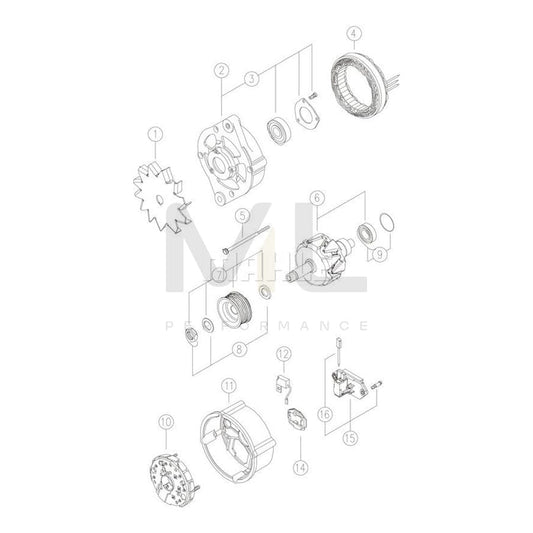 MAHLE ORIGINAL MG 499 Alternator 14V, 70A | ML Performance Car Parts