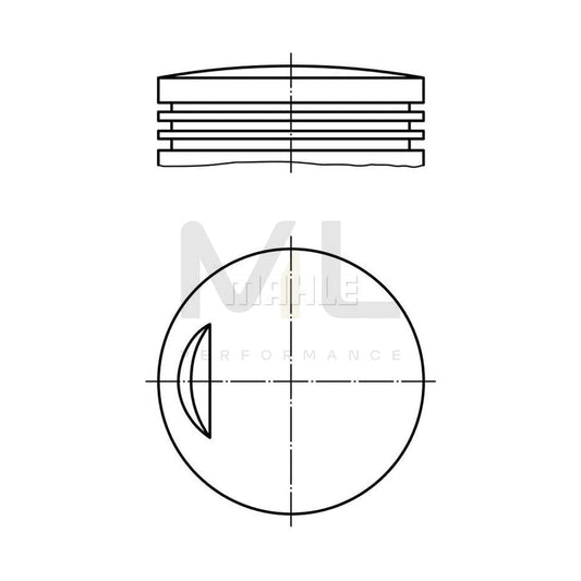 MAHLE ORIGINAL 002 37 01 Piston 86,5 mm, without cooling duct | ML Performance Car Parts