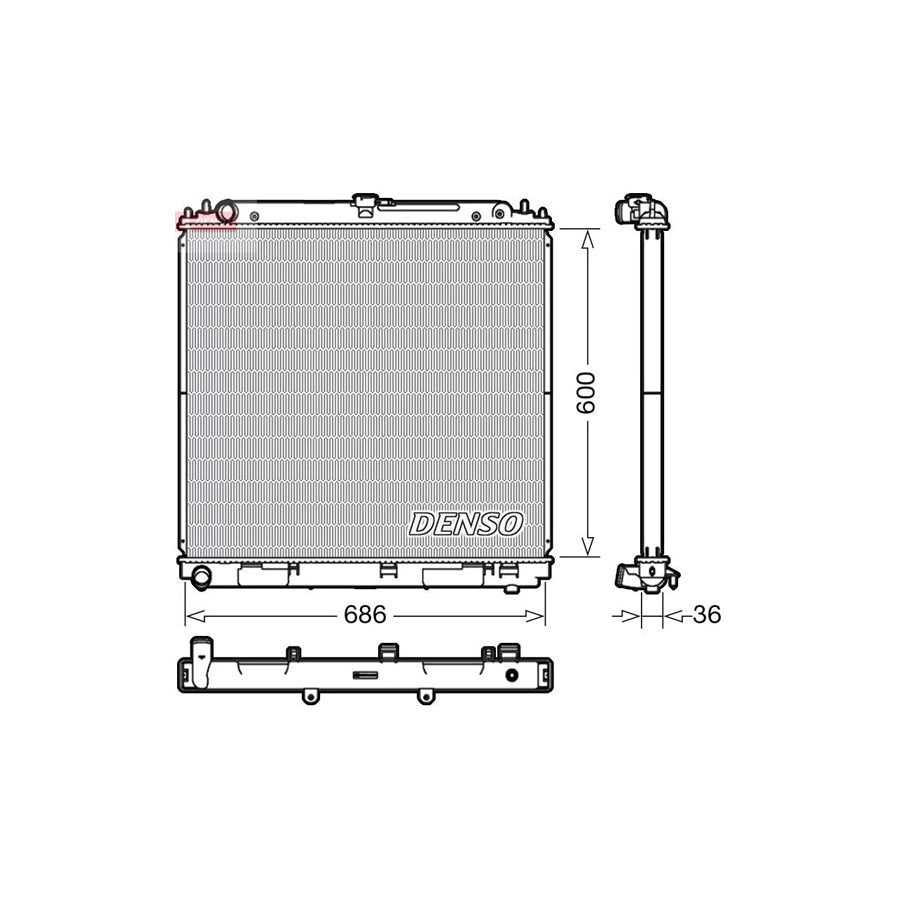 DENSO DRM46041 Engine Radiator