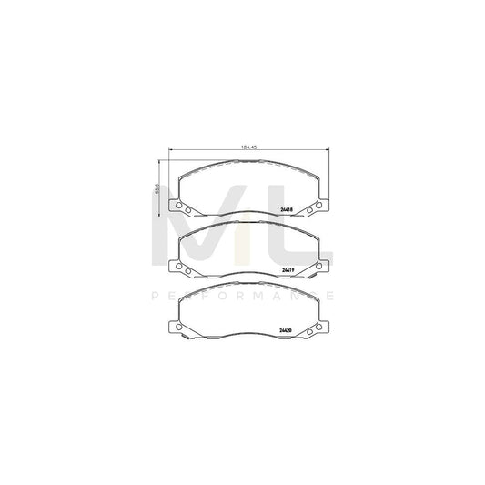 Hella 8DB 355 013-061 Brake Pad Set With Acoustic Wear Warning