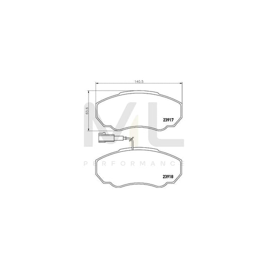 Hella 8DB 355 010-391 Brake Pad Set With Integrated Wear Warning Contact, With Brake Caliper Screws, With Accessories