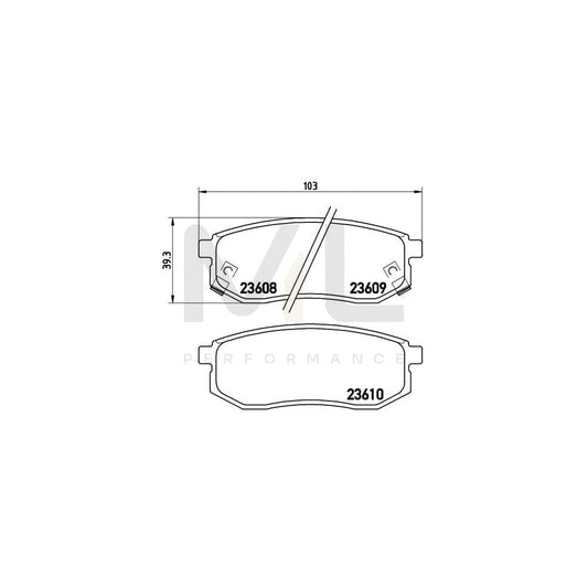 Brembo P 30 030 Brake Pad Set With Acoustic Wear Warning | ML Performance Car Parts