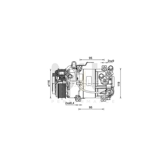 MAHLE ORIGINAL ACP 1460 000P Compressor, air conditioning for HYUNDAI i10 II Hatchback (IA, BA) PAG 46 YF, Refrigerant: R 1234yf, R 134a | ML Performance Car Parts