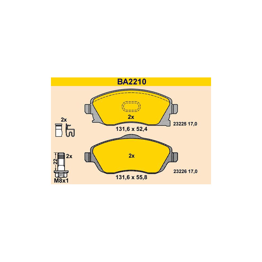 Barum Ba2210 Brake Pad Set