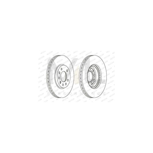 FERODO PREMIER DDF1042 Brake Disc Vented, without bolts/screws | ML Performance Car Parts