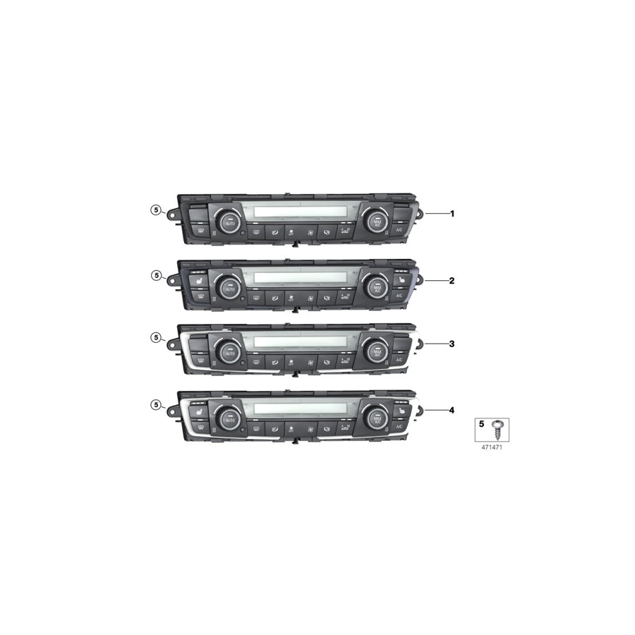 Genuine BMW 64119287340 F22 F31 F21 Automatic Air Conditioning Control (Inc. 318d, 220d & 428i) | ML Performance US