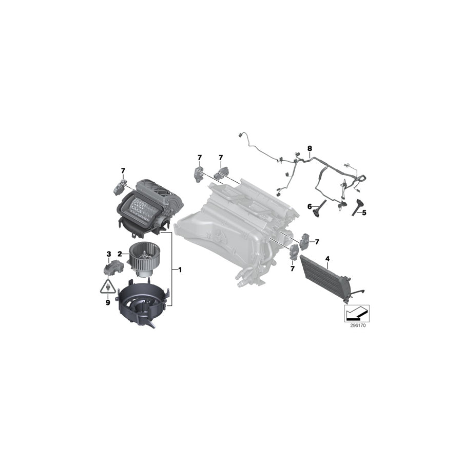 Genuine BMW 64119244083 F25 F26 Blower Housing (Inc. X4 35iX, X3 20dX & X4 28iX) | ML Performance US