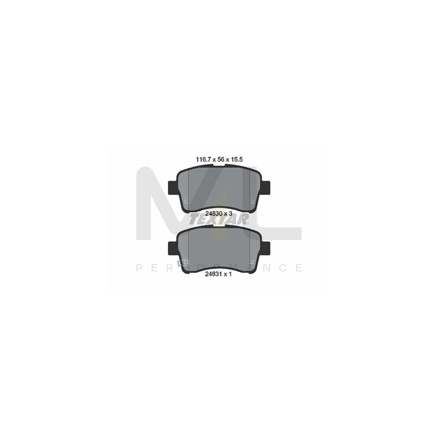 TEXTAR 2483001 Brake pad set for SUZUKI LIANA with acoustic wear warning | ML Performance Car Parts