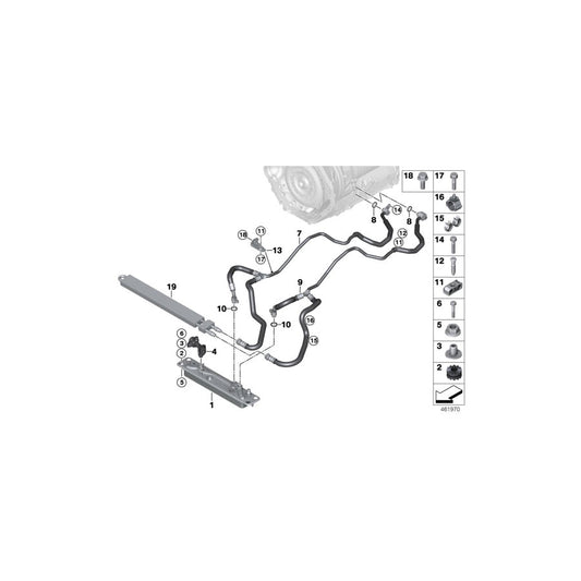 Genuine BMW 17217850110 Transmission Oil Cooler Line, Flow (Inc. X5 M & X6 M) | ML Performance US