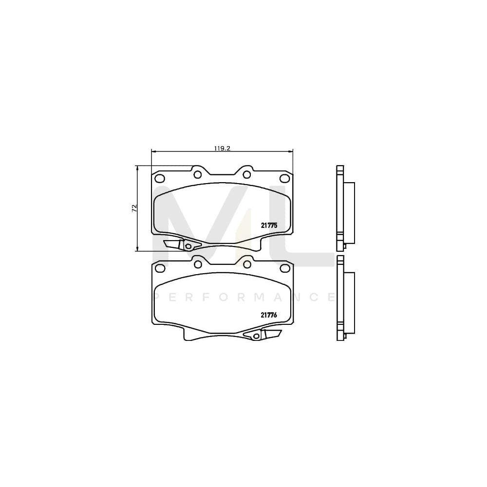 Hella 8DB 355 016-871 Brake Pad Set With Acoustic Wear Warning