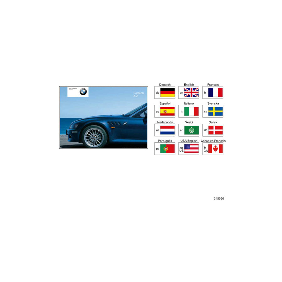 Genuine BMW 01410156420 E36 Owner'S Handbook Z3 E36/7 EN, MJ 2002 (Inc. Z3 2.8, Z3 1.9 & Z3 2.2i) | ML Performance US Car Parts