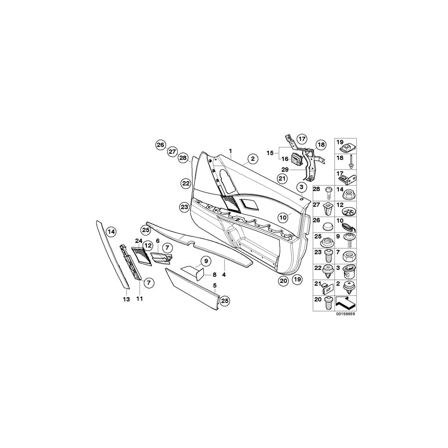 Genuine BMW 51417066042 E60 E61 Bar Right (Inc. 540i, 520i & 525i) | ML Performance US Car Parts