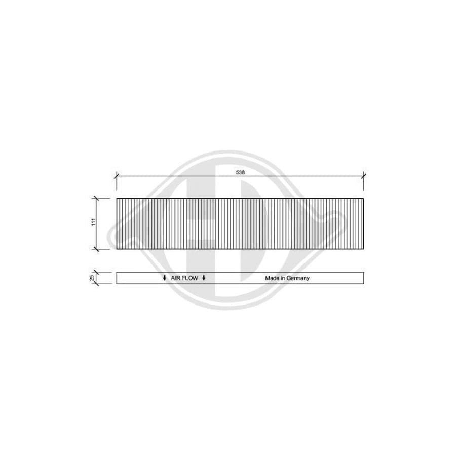 DIEDERICHS DCI0020 Pollen Filter