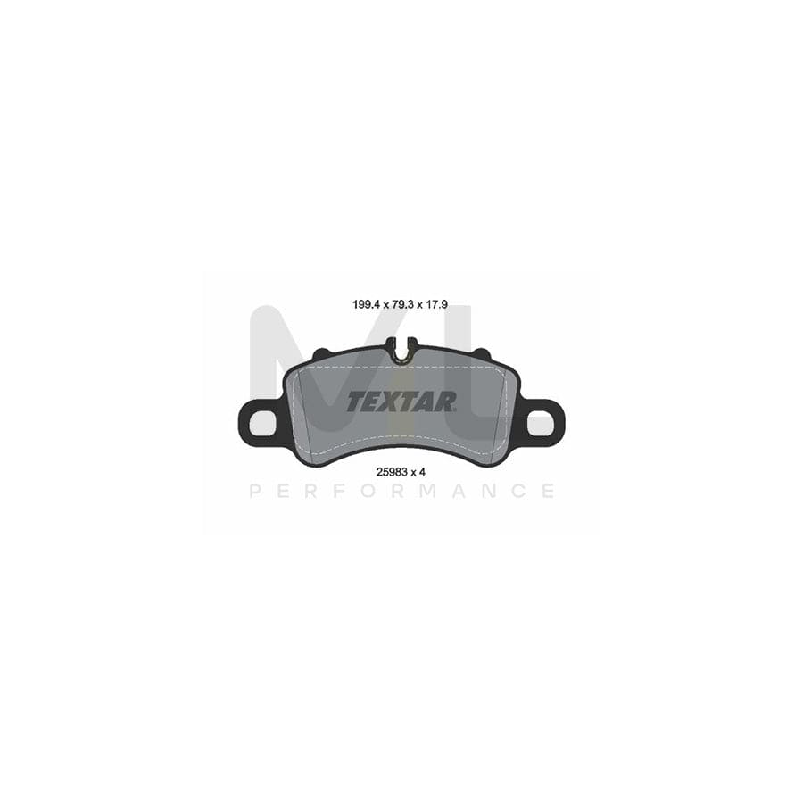 TEXTAR 2598303 Brake pad set for PORSCHE 911 prepared for wear indicator | ML Performance Car Parts