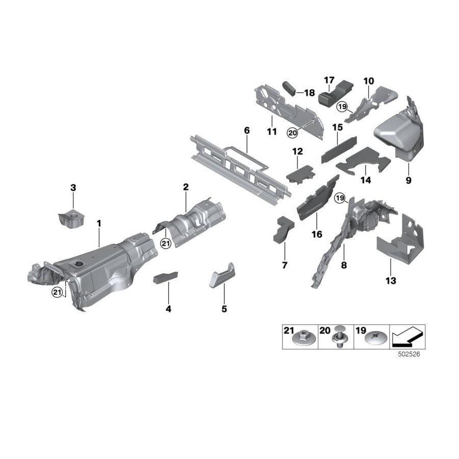Genuine BMW 51477478488 G07 Sound Insulation, Waistrail, Rear Right (Inc. X7 50iX, X7 40iX & X7 M50dX) | ML Performance US Car Parts