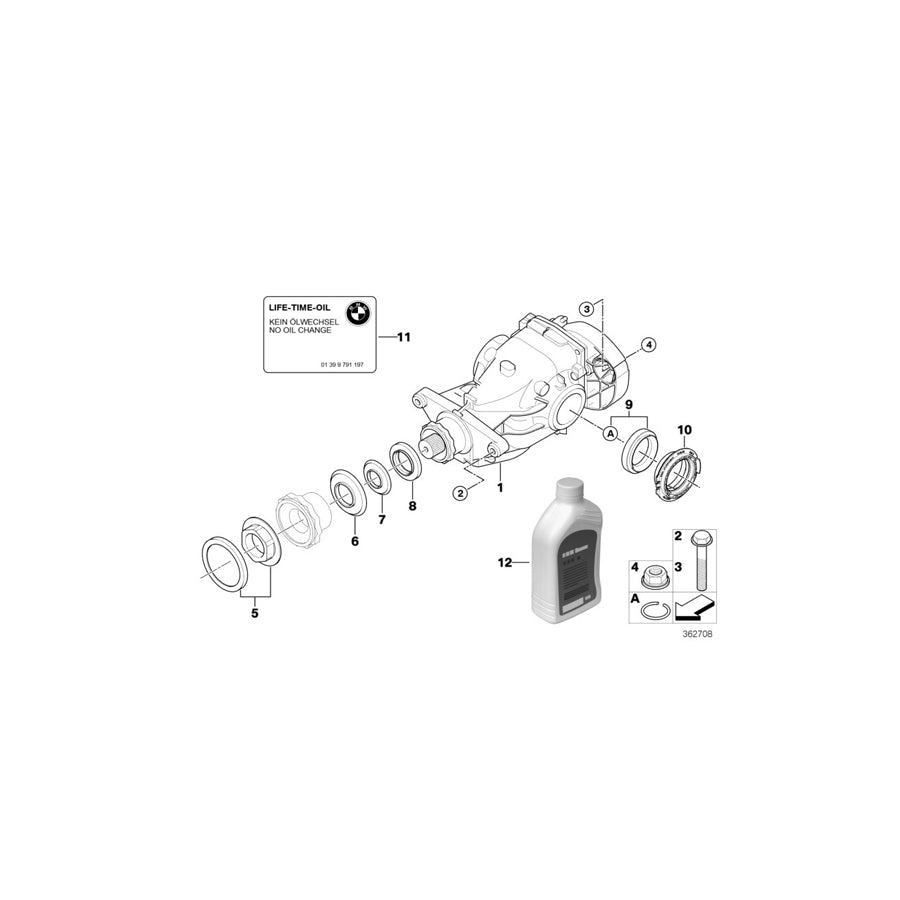 Genuine BMW 33107590914 E70 Exch. Final Drive I=3,15 (Inc. X5) | ML Performance US Car Parts