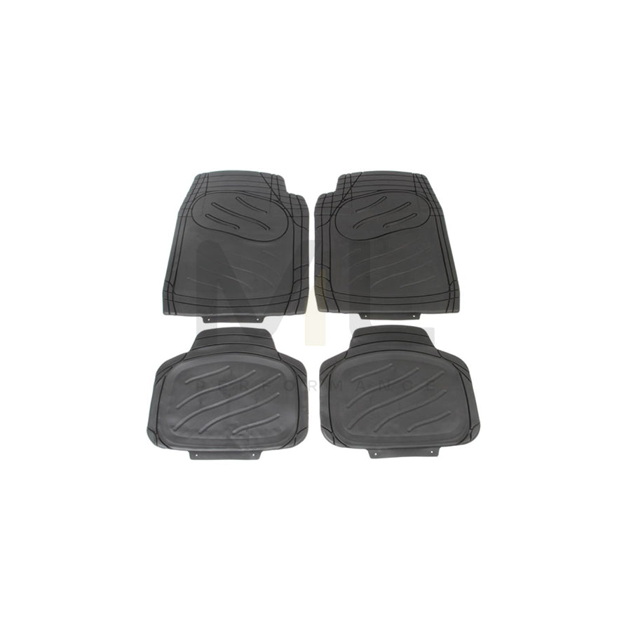 POLGUM Universal fit TS1810PC Floor mat set Elastomer, Front and Rear, Quantity: 4, Black