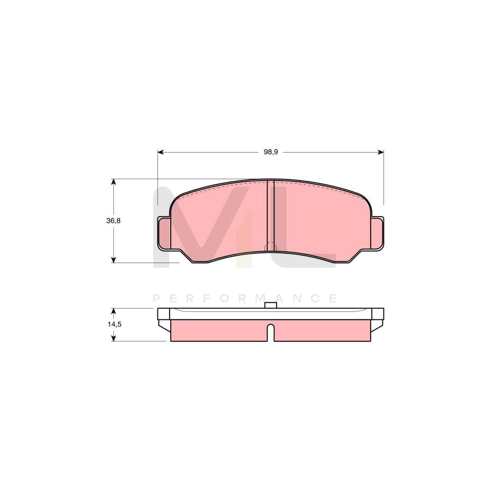 TRW Gdb946 Brake Pad Set For Toyota Corolla Not Prepared For Wear Indicator | ML Performance Car Parts