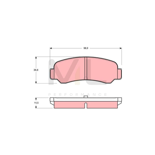 TRW Gdb946 Brake Pad Set For Toyota Corolla Not Prepared For Wear Indicator | ML Performance Car Parts