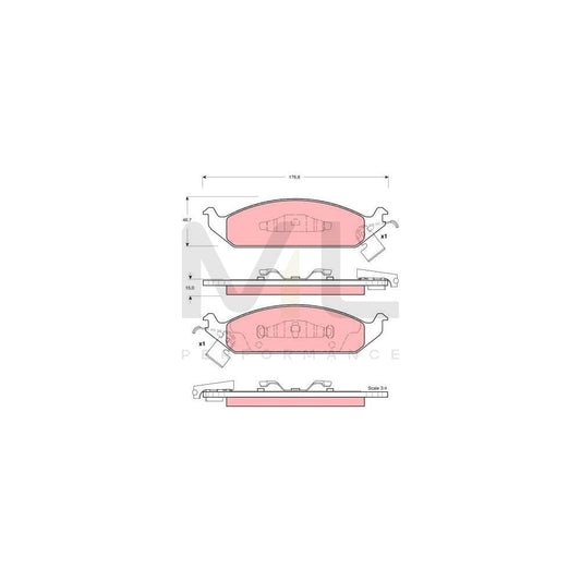 TRW Gdb4016 Brake Pad Set Incl. Wear Warning Contact | ML Performance Car Parts