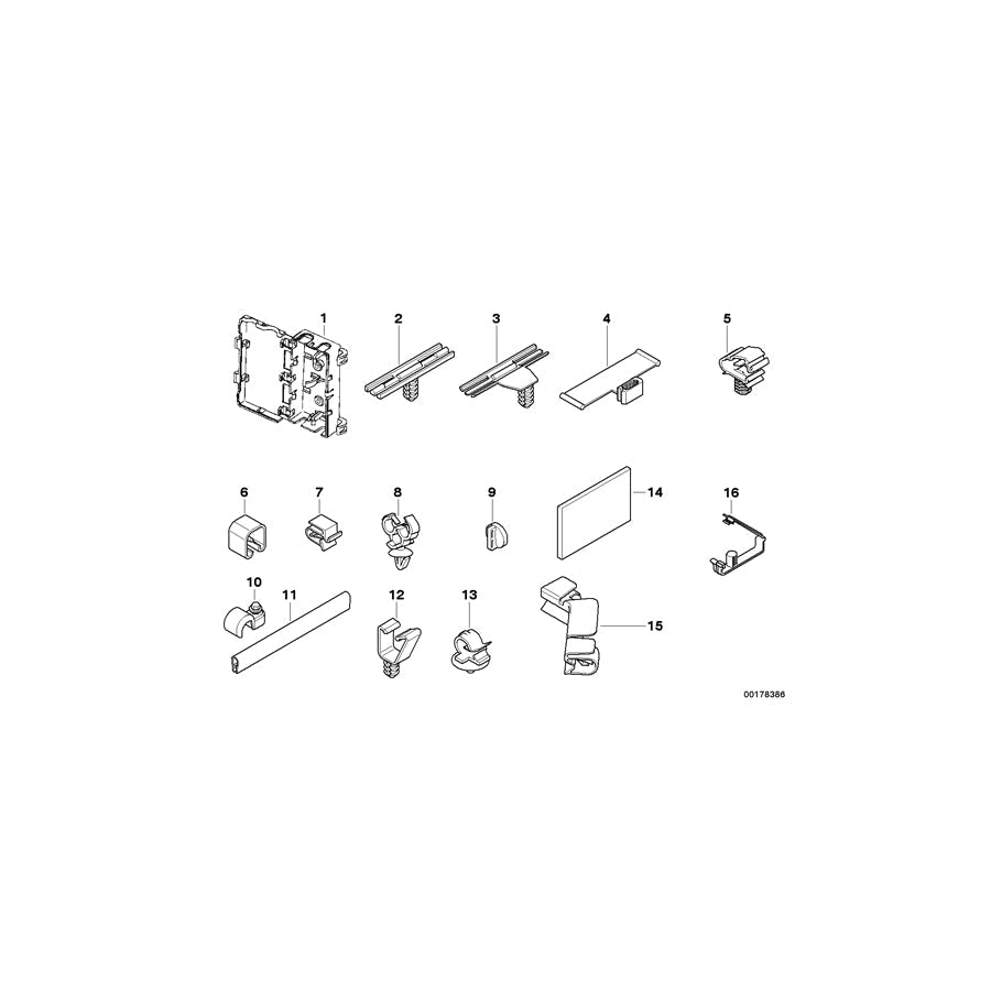 Genuine BMW 61138378037 E53 E36 Clip (Inc. Z3 3.0i, Z3 2.2i & X5 3.0i) | ML Performance US Car Parts