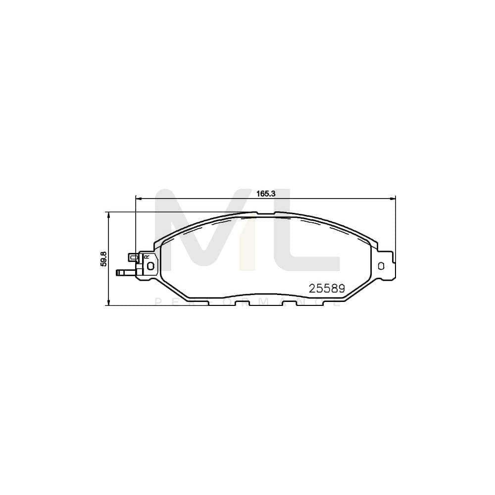 Hella 8DB 355 021-711 Brake Pad Set Not Prepared For Wear Indicator