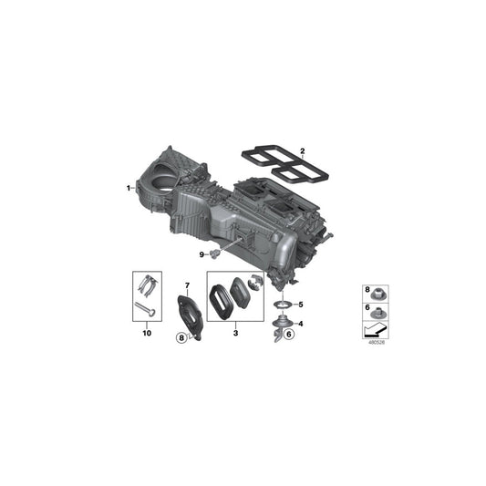 Genuine BMW 64119237643 F36 F20 F31 Set Of Parts Heater/Air Condit. Housing (Inc. 430i, 230i & 316i) | ML Performance US