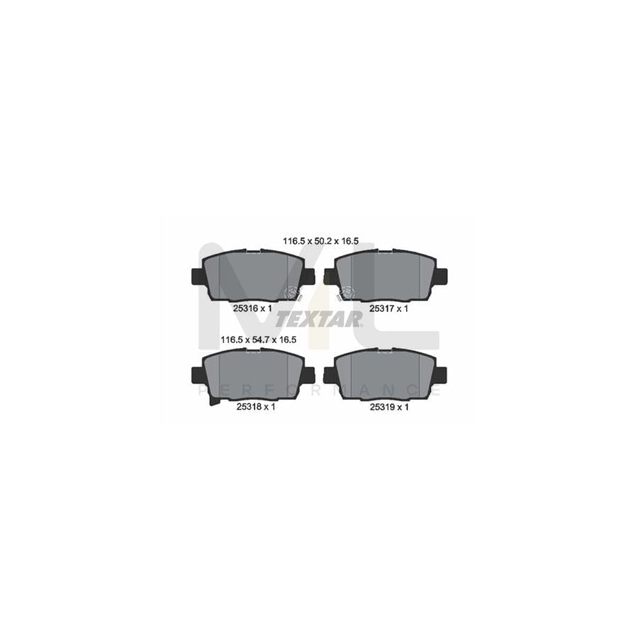 TEXTAR 2531601 Brake pad set with acoustic wear warning | ML Performance Car Parts