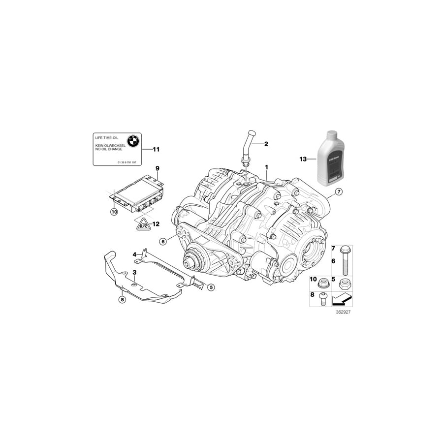 Genuine BMW 33107582389 E71 Exchange Rear Differential Qmv I= 3,64 (Inc. X6) | ML Performance US Car Parts
