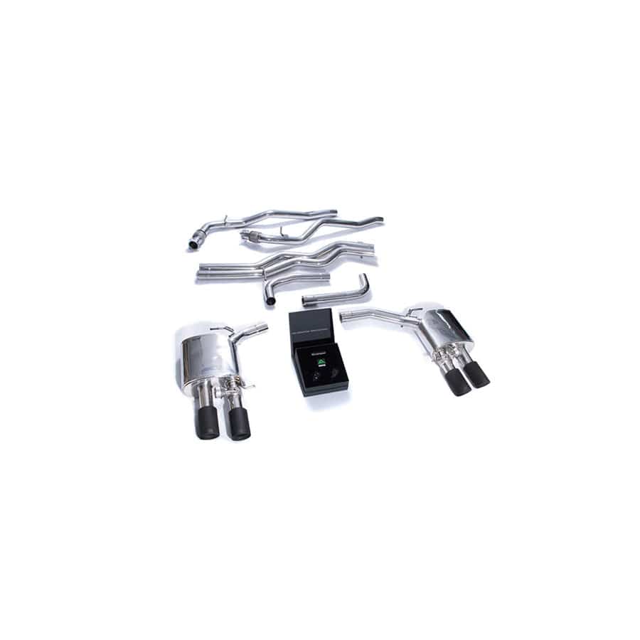 Armytrix AUC8T-QS38M Valvetronic Exhaust System Audi A7 C8 2018+ with Quad Matte Black 4"