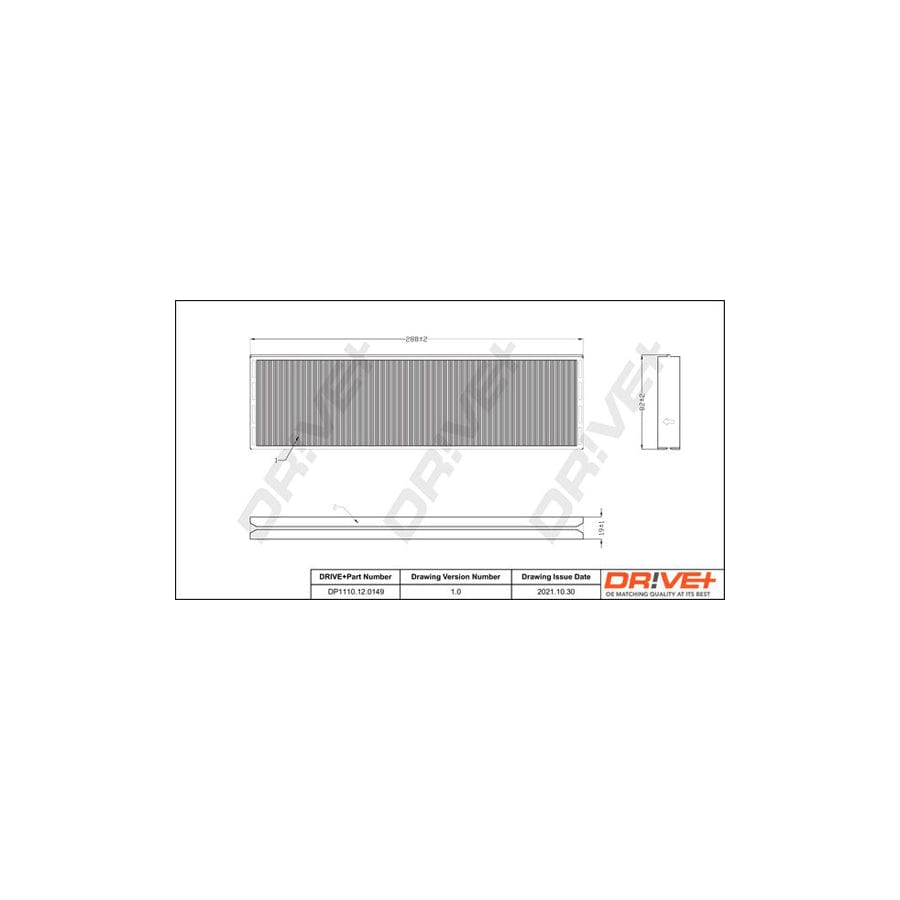 Dr!Ve+ DP1110.12.0149 Pollen Filter For Hyundai I20