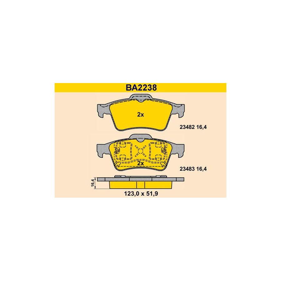 Barum Ba2238 Brake Pad Set