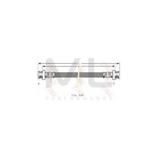 TRW PHA360 Brake Hose 240mm, M10x1 | ML Performance Car Parts