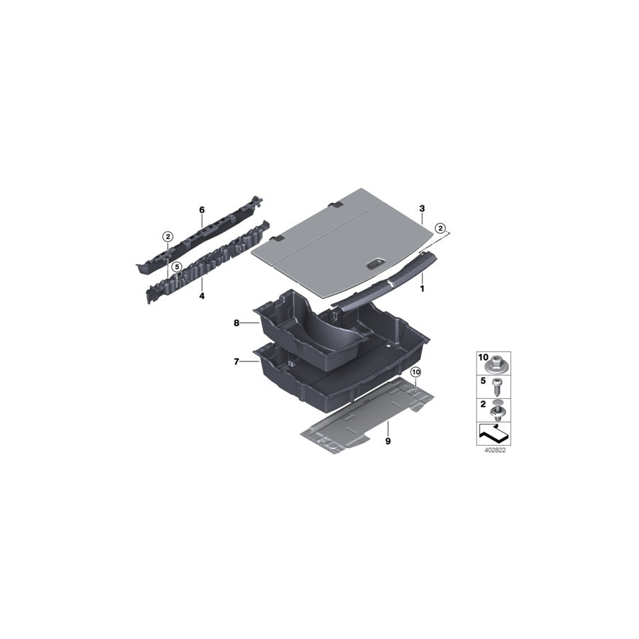 Genuine BMW 51477412940 F45 Trim, Mount For Floor Panel (Inc. 225iX, 220dX & 216d) | ML Performance US Car Parts