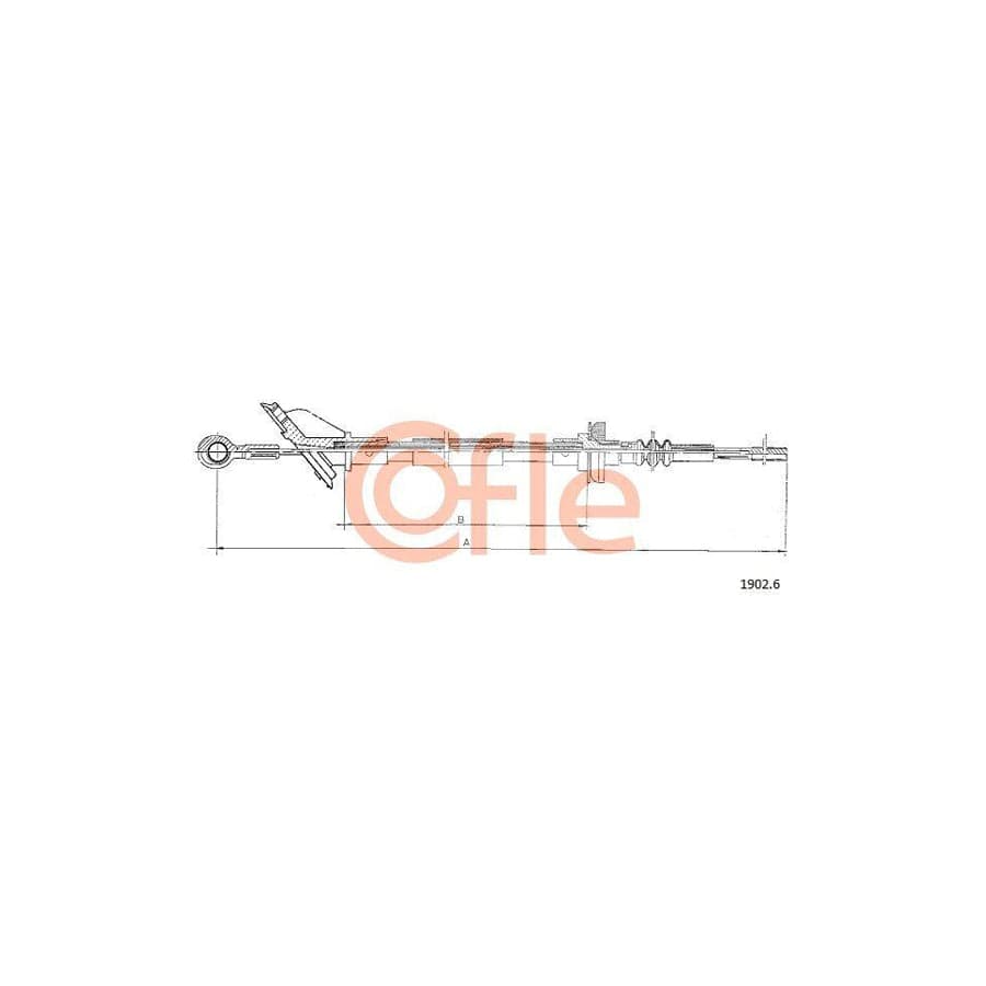 Cofle 1902.6 Clutch Cable for Fiat Panda I Hatchback (141)