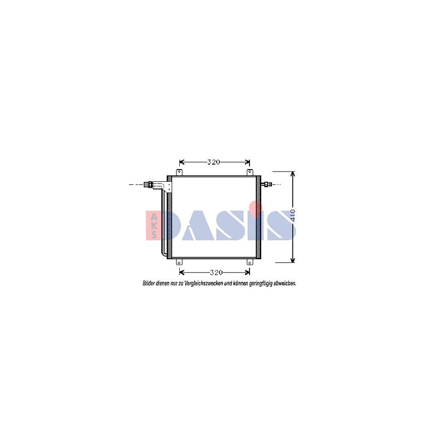 AKS Dasis 182300N Air Conditioning Condenser for Renault Twingo