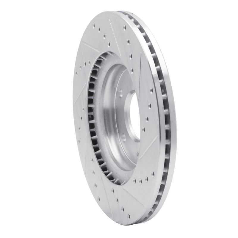 R1 Concepts R1 15-25 Hyundai Kona EV Front Left Drilled & Slotted Silver Brake Rotor