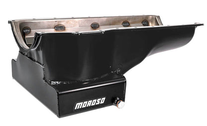 Moroso Ford 351C/351M (w/Front Sump) Kicked Out Wet Sump 7qt 8in Steel Oil Pan