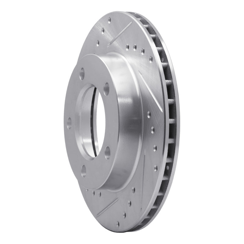 R1 Concepts R1 76-86 Jeep Scrambler Front Left Drilled & Slotted Silver Brake Rotor