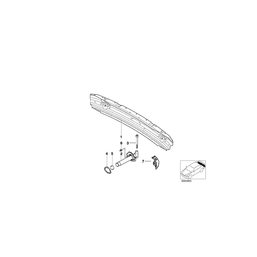 Genuine BMW 51128159371 E39 Carrier (Inc. 535i, 530d & 520d) | ML Performance US Car Parts