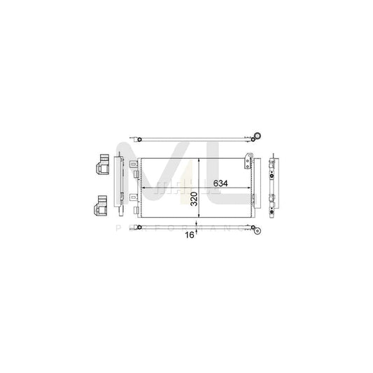 MAHLE ORIGINAL AC 312 001S Air conditioning condenser with dryer | ML Performance Car Parts