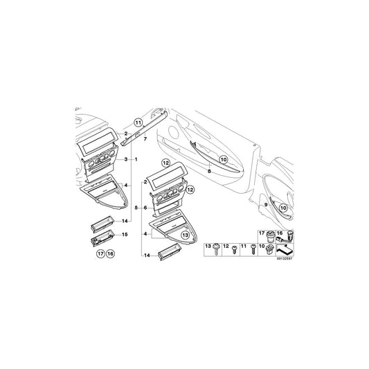 Genuine BMW 51418041748 E63 E64 Decorative Strip, Door Front Right CARBON (Inc.  & M6) | ML Performance US Car Parts