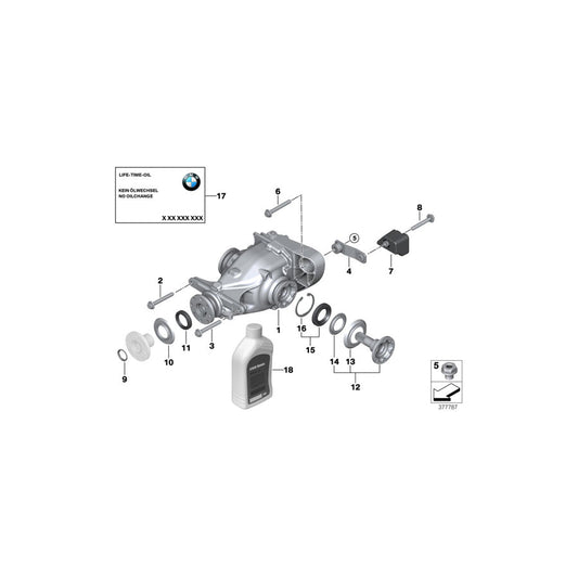 Genuine BMW 33107566186 E84 E92 Exch. Final Drive I=3,23 (Inc. 320xd, 325xi & 330xi) | ML Performance US Car Parts