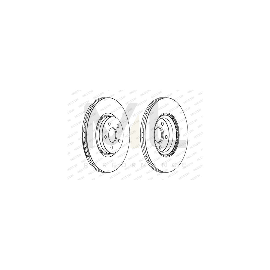 FERODO PREMIER DDF1649C-1 Brake Disc Vented, Coated, without bolts/screws | ML Performance Car Parts