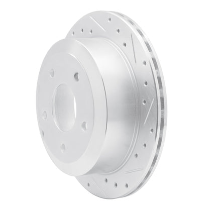 R1 Concepts R1 05-06 Pontiac GTO Rear Right Drilled & Slotted Silver Brake Rotor